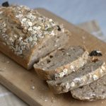 Muesli sourdough loaf sliced