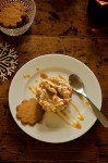 Frozen Lingonberry & Ginger Biscuit Cream with Balsamic Vinegar Sauce