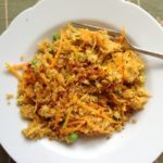 Egg Fried Cous Cous with Fridge Bottom Vegetables