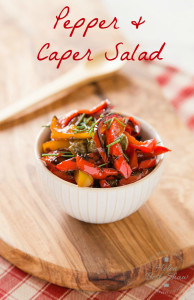 This 5 ingredient pepper and caper salad is delicious, easy to make and adaptable.
