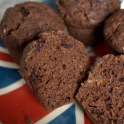 Double Chocolate Cranberry and Orange Muffins.-1