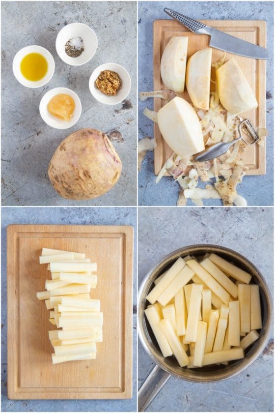 Swede Chips (Rutabaga Fries) with Honey Mustard Fuss Free Flavours