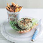 Easy to make fish burgers made from white fish and flavoured with herbs, capers and cornichons