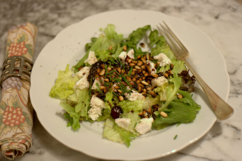 Blueberry, Avocado and Goats Cheese Salad