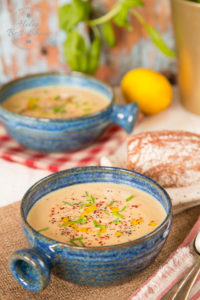 This fragrant golden soup is a perfect recipe for spring; butternut squash soup with lemon and tahini. Light and delicious.
