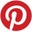 Pinterest Logo, a red circle with white P on the inside 
