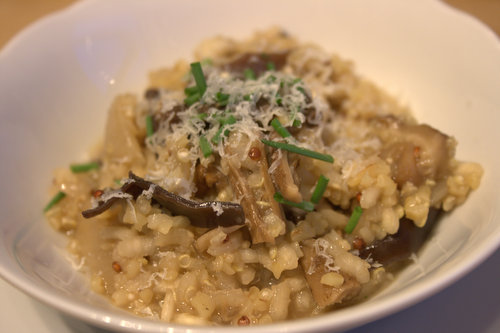 Multigrain risotto with dried mushrooms