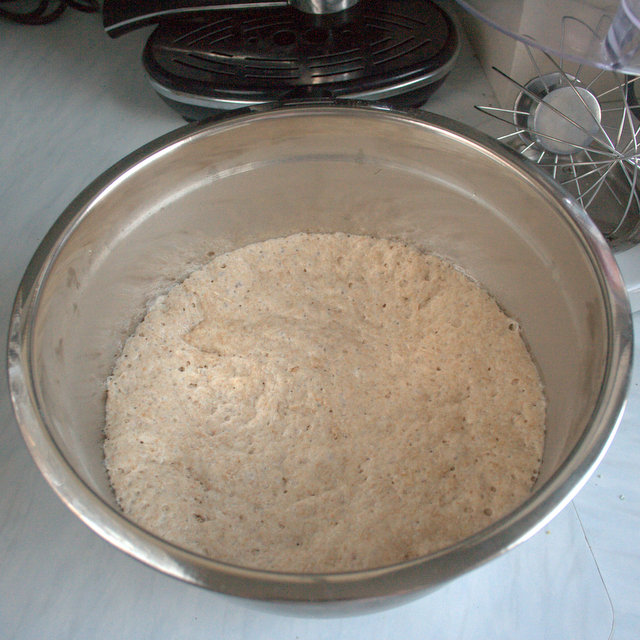 Bread rising in Judge mixing bowl