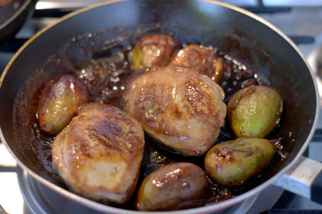 Duck Breasts and figs in a red wine reduced sauce