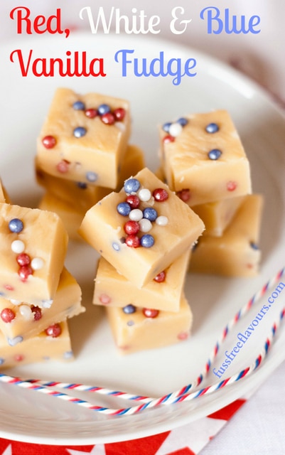 Red, White & BLue fudge - perfect for all patriotic occasions! 