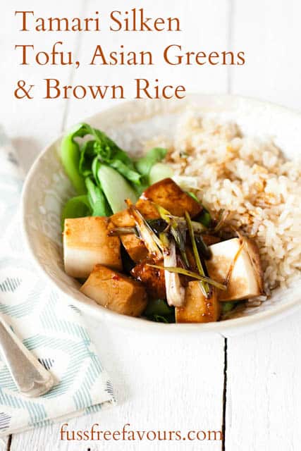 Tamari Silken Tofu, Asian Greens and Brita Water Rice - Captioned