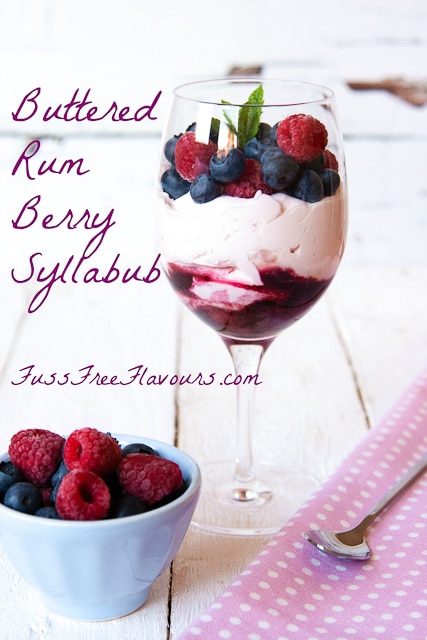 Buttered Rum Berry Syllabub 