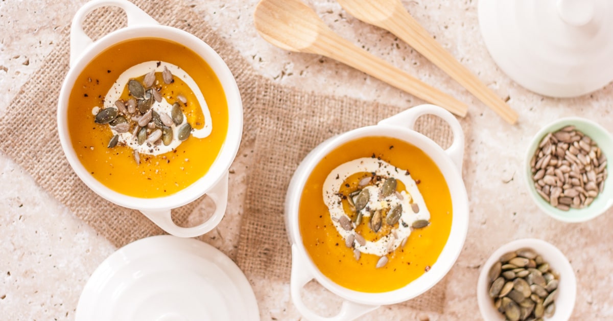 Spiced Pumpkin Soup with Carrot & Sweet Potato {GF, Veg}