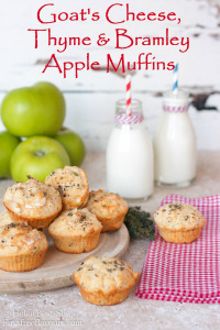 Delicious muffins with goats cheese and apple - perfect for an easy vegetarian weekend breakfast!