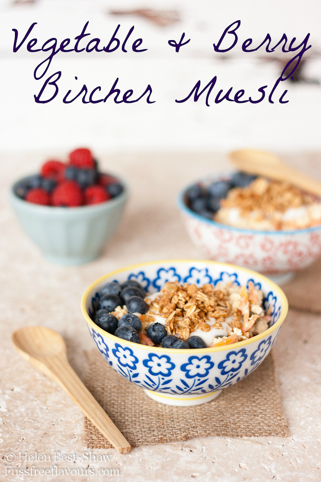 Swapping the grated apple in bircher muesli for carrots is an easy and delicious way to get more vegetables into your diet. 
