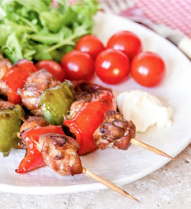 Freeze pre cut chicken in marinade for fuss free summer kebabs