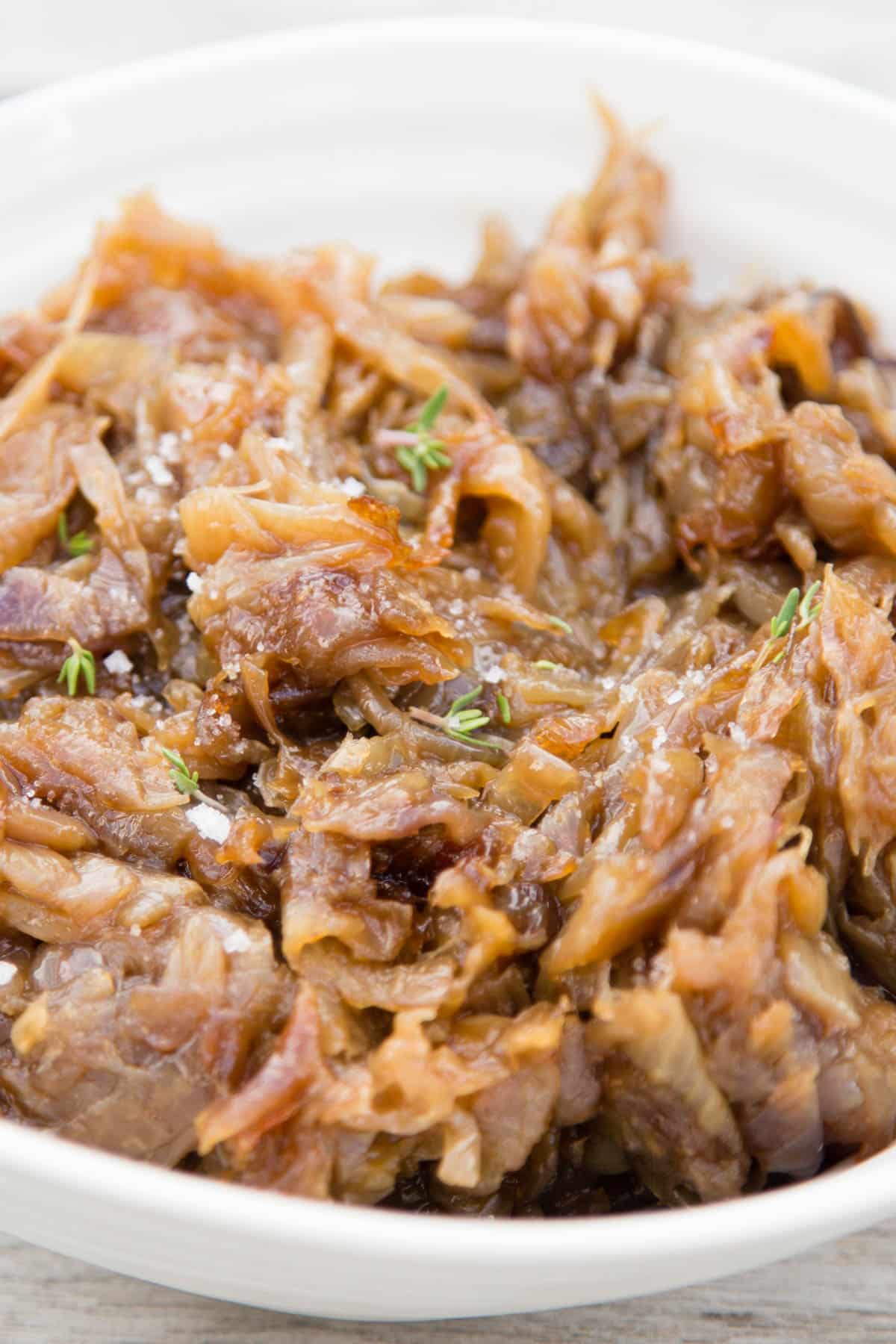Perfect caramelized onions, rich in colour and caramelized without crisping.