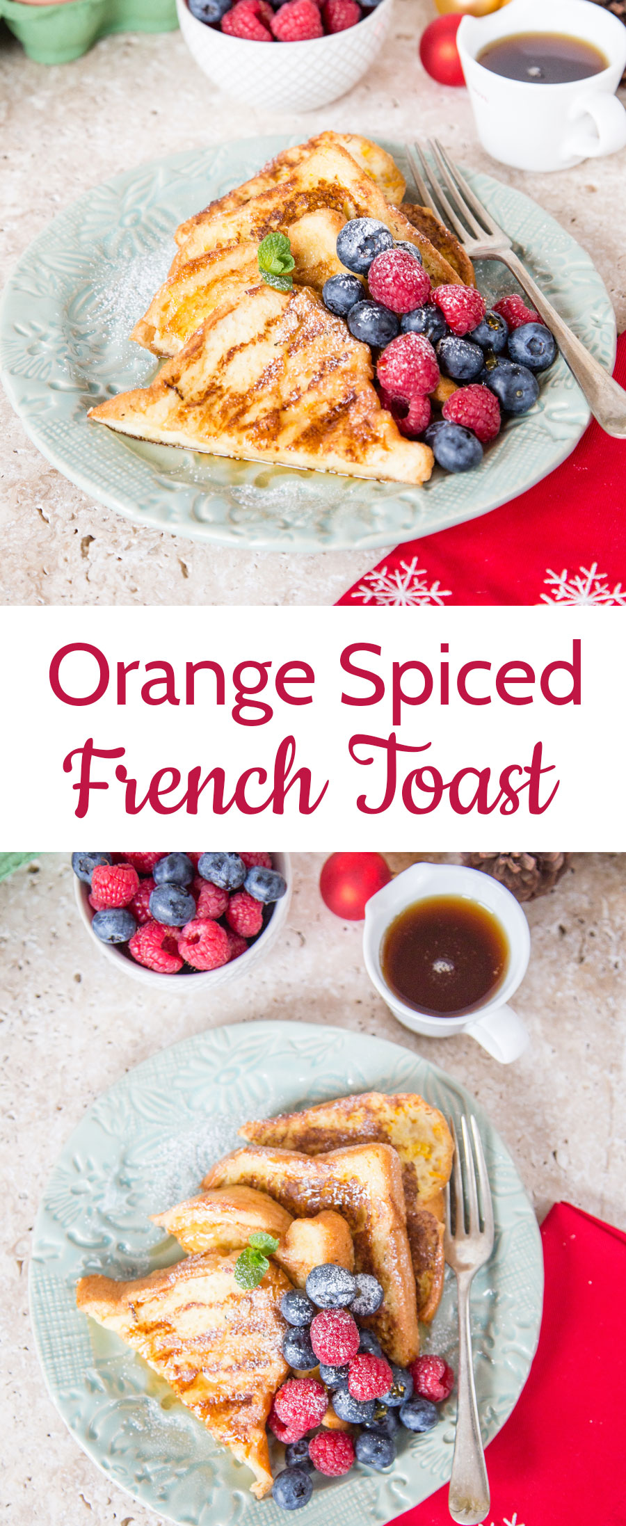 This lightly spiced French toast is flavoured with orange and is perfect for a festive brunch