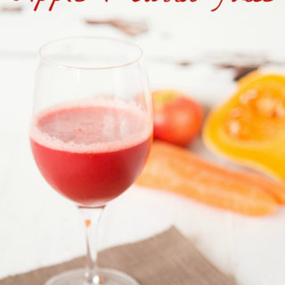 This jewel coloured juice showcases fall fruit and vegetables and with the addition of cranberries is perfect for Thanksgiving