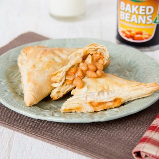Quick and easy to make these cheese and baked bean pasty puffs make a quick snack suitable for all the family.