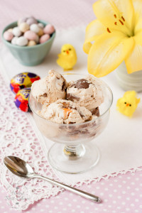 This easy no churn Cadbury Creme Egg ice cream recipe has just three ingredients!