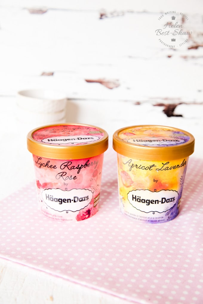 Two tubs of Haagen Dazs Little Gardens limited edition ice cream
