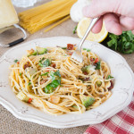 A speedy pasta flavoured with garlic, anchovy, chilli and avocado. Perfect for mid week meals.