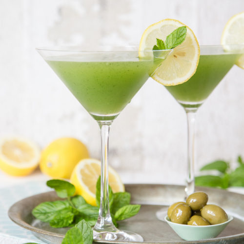 Cucumber & Mint Gin Martini a refreshing summer drink.