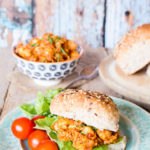 Enjoy these pulled chicken and chickpea sloppy joes as a healthy change from beef.