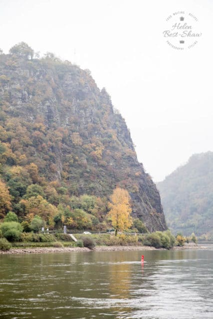 The Middle Rhine, or Rhine gorge was formed by downwards erosion of the river. With its dense mysterious forested banks and cliff top castles it is the stuff of Wagnerian legend, and easy to imagine the Rhinemaidens playing in the water, and singing as they guard their gold.