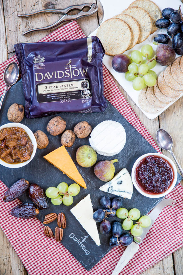 For the perfect cheeseboard, add fresh and dried fruit, nuts, chutneys as well as biscuits to your cheese selection.