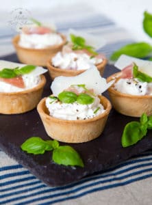 Perfect Party Food! These Grana Padano & Prosciutto di San Daniele Canapés are quick and easy to make and will have your guests flocking around you when you serve them