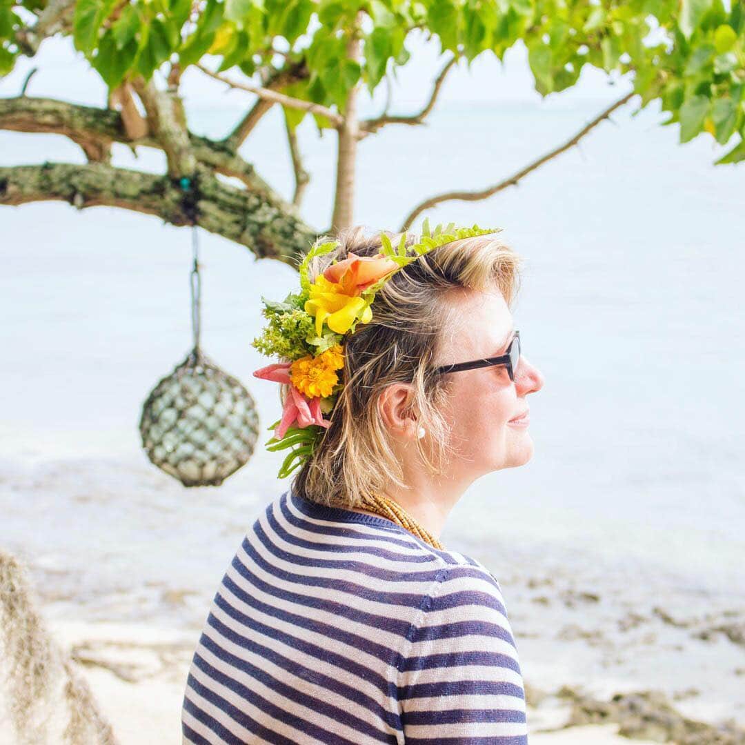 Polynesian flowers in my hair