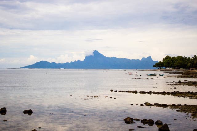 View to Mo'orea from Le Meridien Tahiti