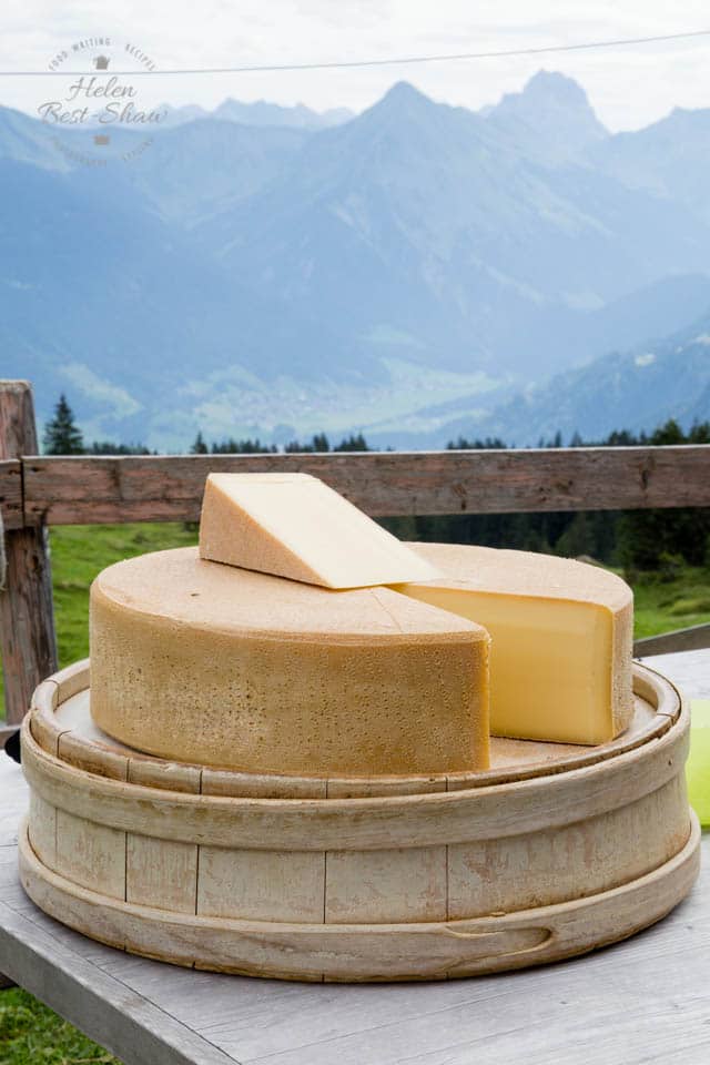 Austrian mountain cheese, made in the traditional way in a small mountain diary