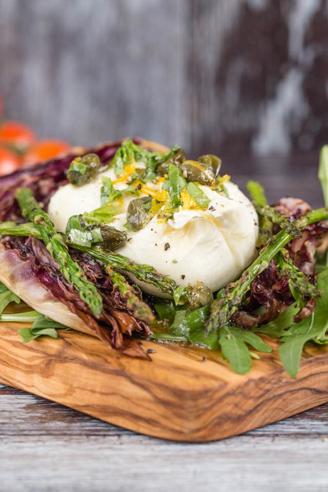 This easy to make burrata salad is packed with flavour and texture.