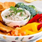 A deliciously easy Middle Eastern inspired yogurt tahini dip packed with fresh mint