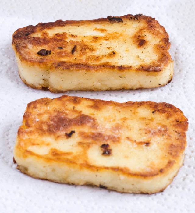 Crispy fried marinated halloumi cheese - Quick, easy and satisfying