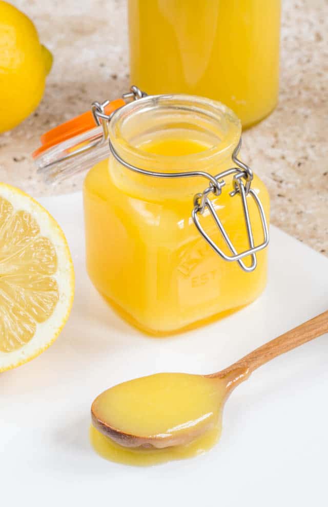Homemade microwave lemon curd with gin is so easy to make, and fresh and zesty