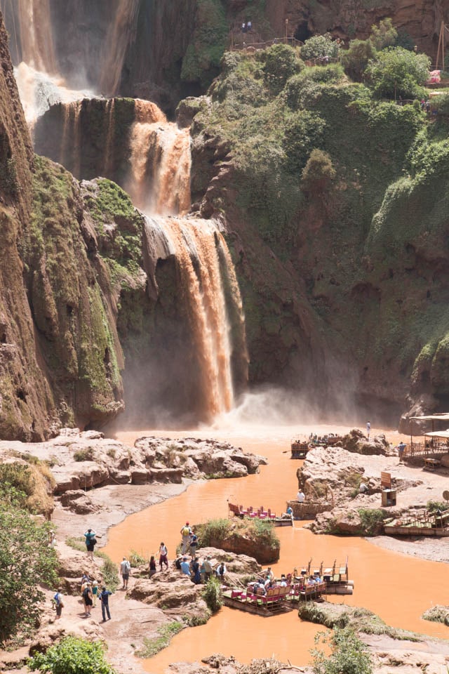 At 110m high the Ouzoud falls are Morocco's highest waterfall. Pictured after heavy rainfall.
