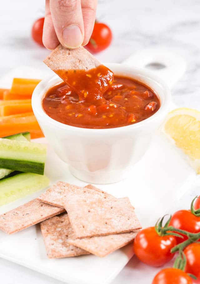 Bloody Mary Tomato Sauce is easy and versatile: serve as dip or dressing