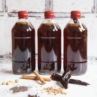 Making your own pickling vinegar for pickles and chutneys is really easy and far tastier than buying ready made. Make a batch in advance of the abundant summer harvest