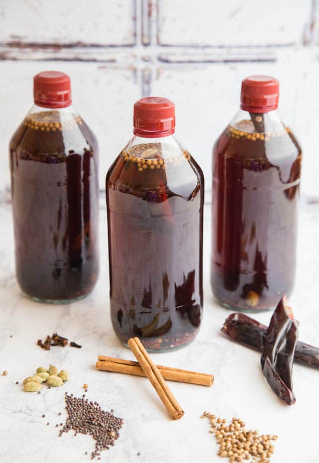 Making your own pickling vinegar for pickles and chutneys is really easy and far tastier than buying ready made. Make a batch in advance of the abundant summer harvest