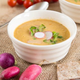 Delicious leftover salad soup is the perfect way of making wilted salad tasty. Quick and easy, too!