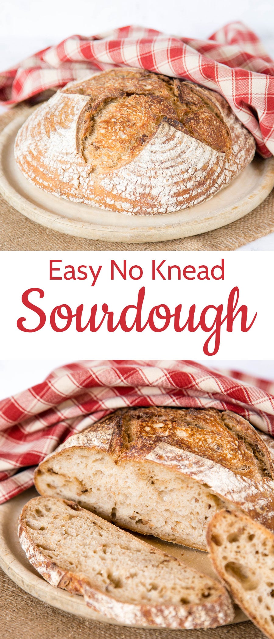 Delicious no knead sourdough bread; a true sourdough flavour and open crumb. Made with minimal effort and raised in the fridge