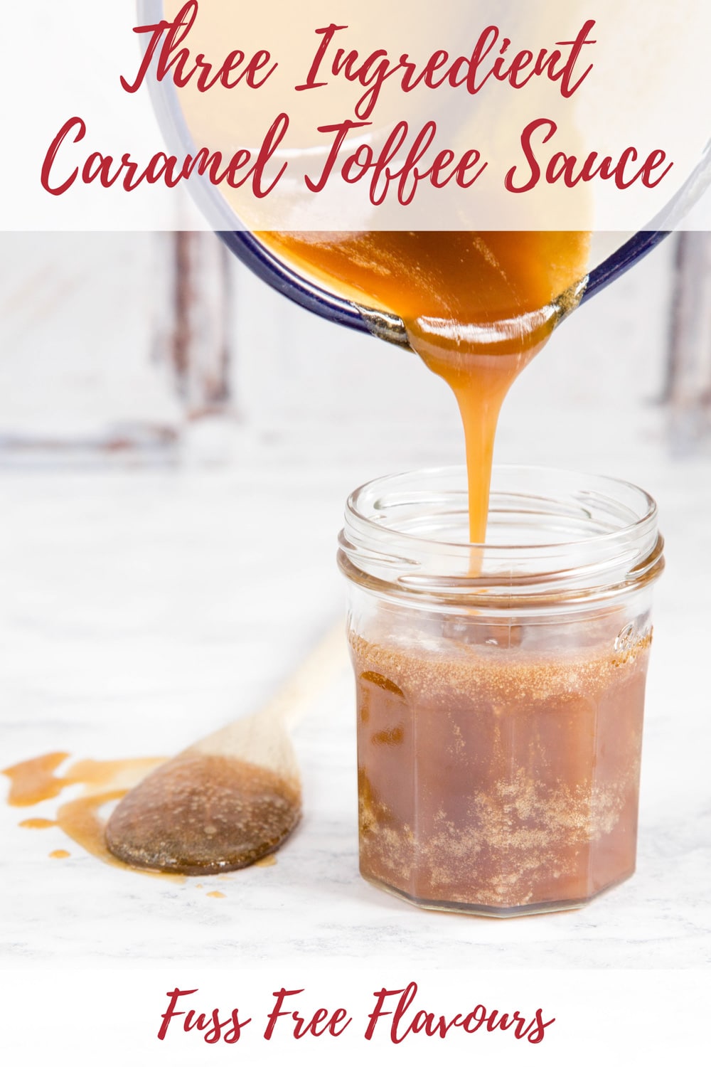 Three Ingredient Caramel Toffee Sauce with Honey {Gluten Free}