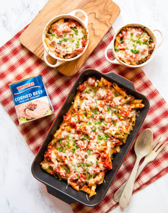 Easy Corned Beef Pasta Bake Recipe Fuss Free Flavours