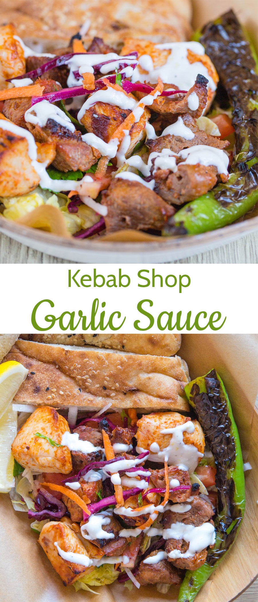 Kebab shop garlic sauce - the authentic take away experience at home. This easy recipe isn't just for kebabs: it's perfect on grilled meat or vegetables, or drizzled over crispy chips.