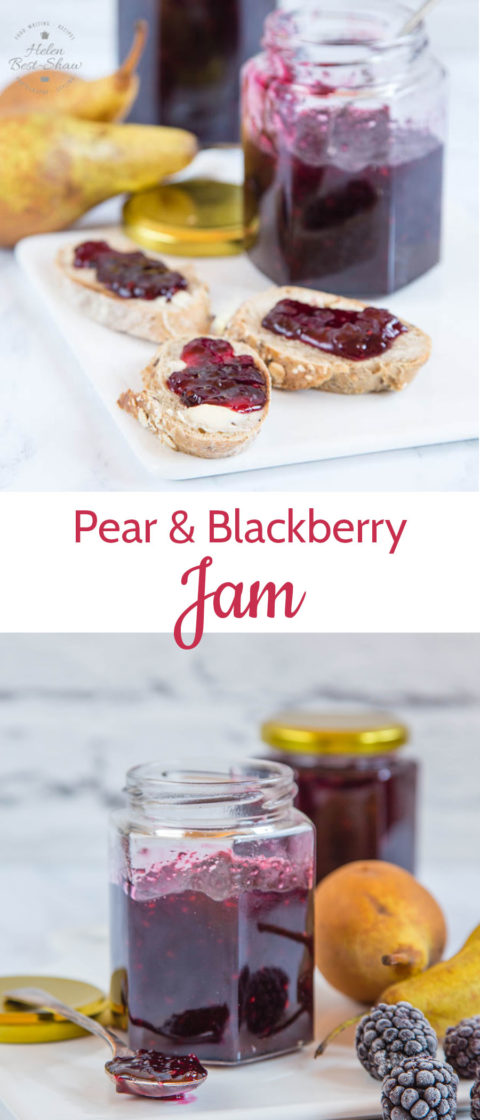 Easy Pear and Blackberry Jam Recipe (Small batch, no pectin)