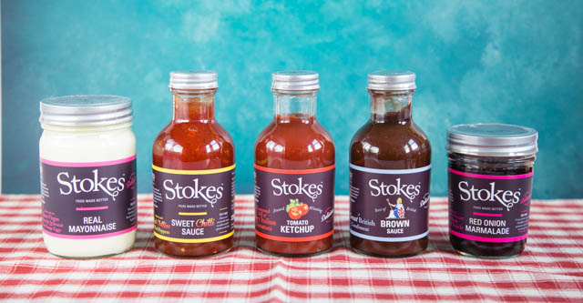 A selection of condiments from Stokes Sauces 